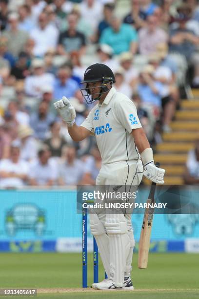 New Zealand batsman Ross Taylor prepares to bat on the third day of the second Test cricket match between England and New Zealand at Edgbaston...
