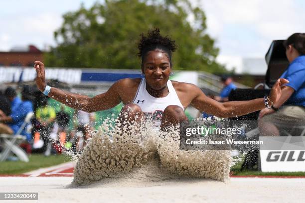 Natosha Jordan of the Auburn Tigers competes in the womens heptathlon long jump during the Division I Men's and Women's Outdoor Track & Field...