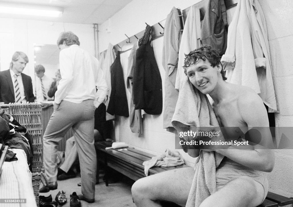 Trevor Senior of Reading in the dressing room after the Canon League