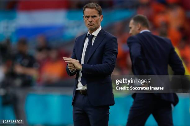 Coach Frank de Boer of Holland, coach Andriy Shevchenko of Ukraine during the EURO match between Holland v Ukraine at the Johan Cruijff Arena on June...