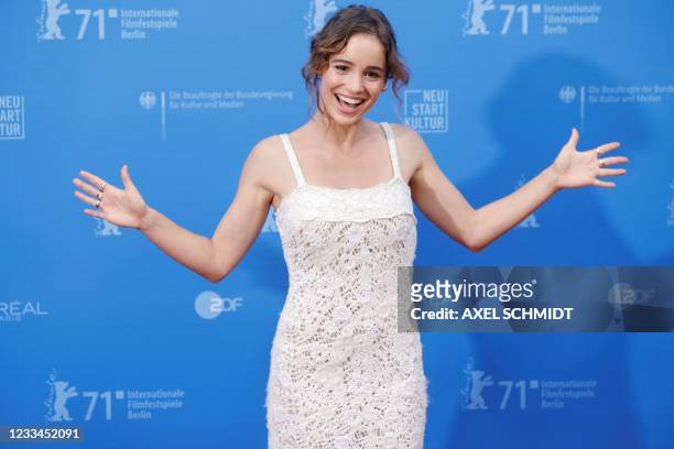 European Shooting Star, Portuguese actress Alba Baptista poses during the 71st Berlinale International Film Festival in Berlin, Germany, on June 14,...