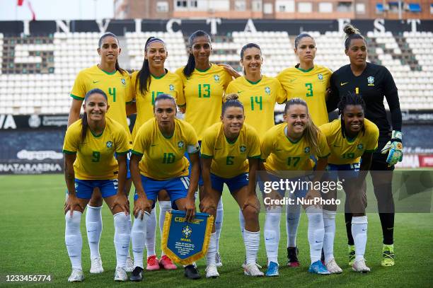 Brazil Line up Rafaelle Souza, Beatriz Joao, Bruna Soares, Julia Bianchi, Erika Santos, Barbara Barbosa, Debora Oliveira, Marta Silva, Tamires...