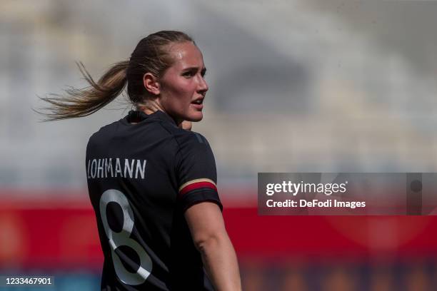 Sydney Lohmann of Germany Looks on during the international friendly match between Germany Women and Chile Women at Stadion Bieberer on June 15, 2021...