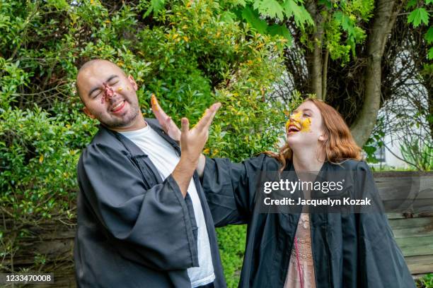 isolation graduation - jacquelyn kozak stock pictures, royalty-free photos & images