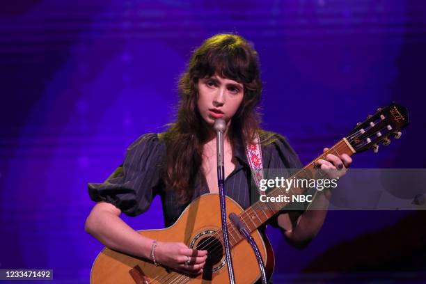 Episode 1477 -- Pictured: Musical guest Clairo performs on Thursday, June 10, 2021 --