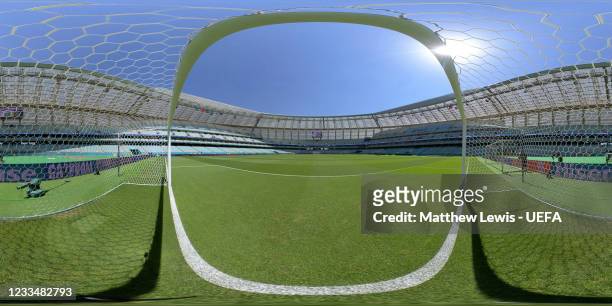 General view ahead of the UEFA Euro 2020 Championship Group A match between Turkey and Wales at Baku Olimpiya Stadionu on June 16, 2021 in Baku,...