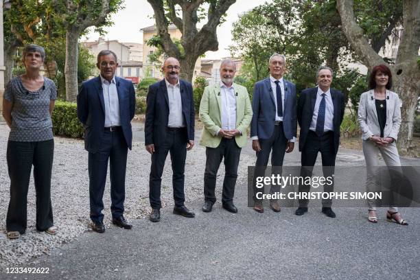 Regional election candidates for the presidency of the Provence-Alpes-Cote d'Azur region Isabelle Bonnet , Thierry Mariani , Jean-Laurent Felizia ,...