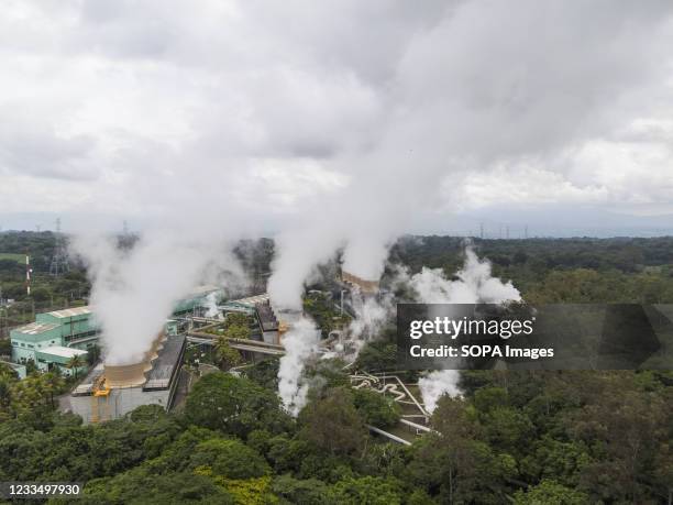 Aerial view of a geothermal energy extraction facility. Salvadoran President Nayib Bukele has announced that the government will expand its...