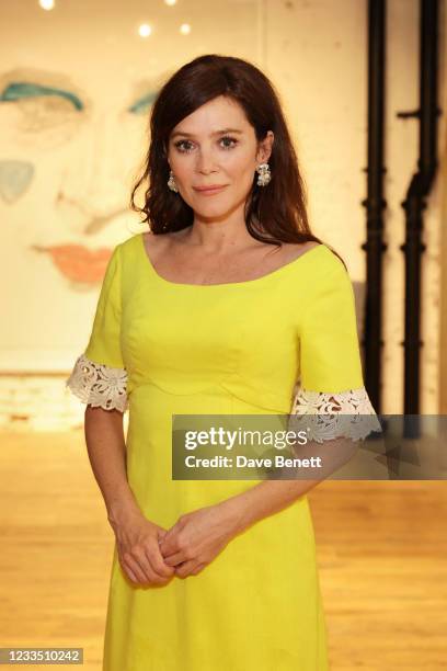 Anna Friel attends a private view, dinner and auction of multi-disciplinary artist Lily Lewis' new collection "Safe Places" in partnership with...