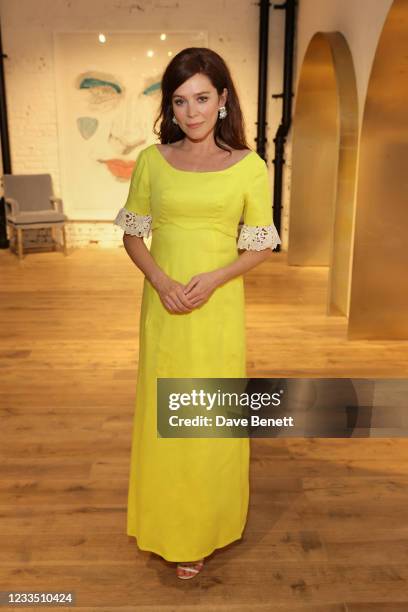 Anna Friel attends a private view, dinner and auction of multi-disciplinary artist Lily Lewis' new collection "Safe Places" in partnership with...