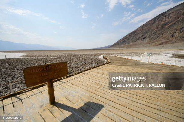 Badwater Basin, 282 feet below sea level, is seen inside Death Valley National Park on June 17, 2021 in Inyo County, California. - Much of the...