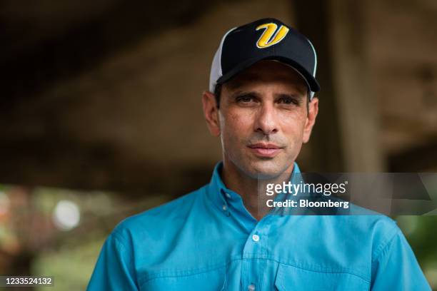 Henrique Capriles, opposition leader and former governor of the State of Miranda, during a Bloomberg Television interview in Las Brisas, Miranda,...