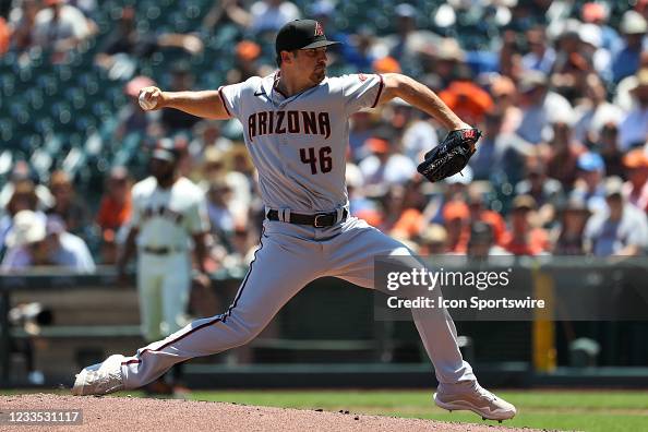 Roger Riley Arizona Diamondbacks Arizona Diamondbacks Pitcher Riley Smith pitches during the MLB game ...