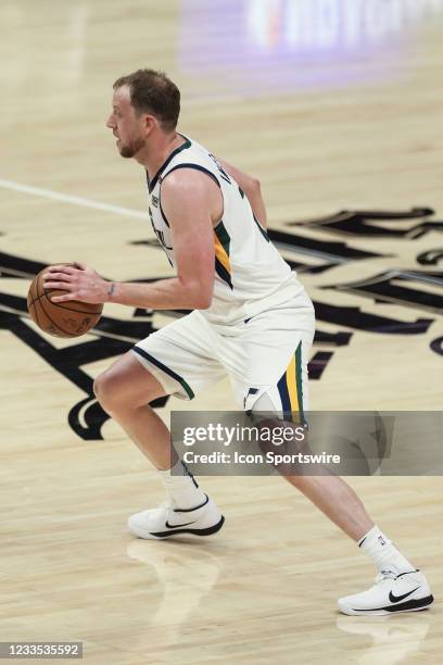 Utah Jazz guard Joe Ingles during game 6 of the second round of the Western Conference Playoffs between the Utah Jazz and the Los Angeles Clippers on...