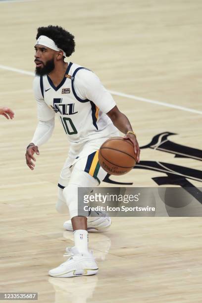 Utah Jazz guard Mike Conley during game 6 of the second round of the Western Conference Playoffs between the Utah Jazz and the Los Angeles Clippers...