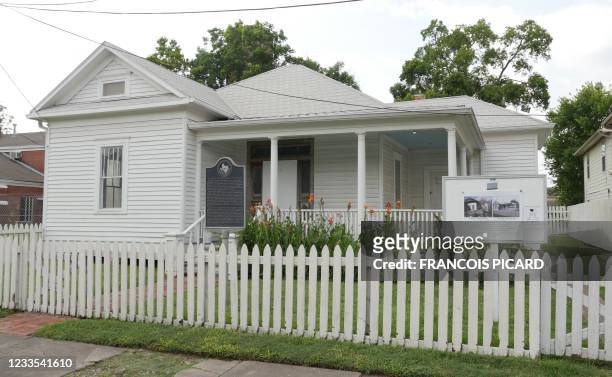 The Rutherford B. H. Yates house is seen in Freedmen's Town in Houston, Texas, on June 17, 2021. - Just in time for Juneteenth -- the new US holiday...
