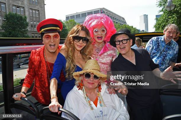 Julian F. M. Stoeckel, Dolly Buster, Lilo von Kiesenwetter, Angelo Conti and Rolf Scheider during the the "Stromma x Julian F.M. Stoeckel" celebrity...