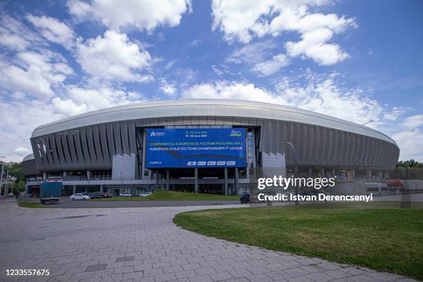 General view of the stadium on Day 2 at the European Athletics Team Championships First League on June 20, 2021 in Cluj-Napoca, Romania.