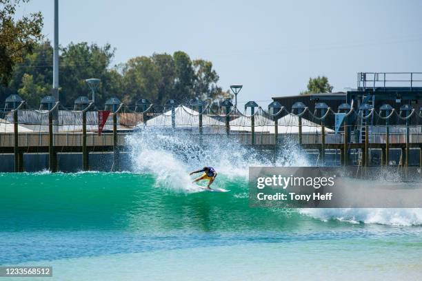 Champion Adriano De Souza of Brazil surfing in the Men's Bonus Run of the Qualifying Round of the Surf Ranch Pro presented by Adobe on JUNE 20, 2021...