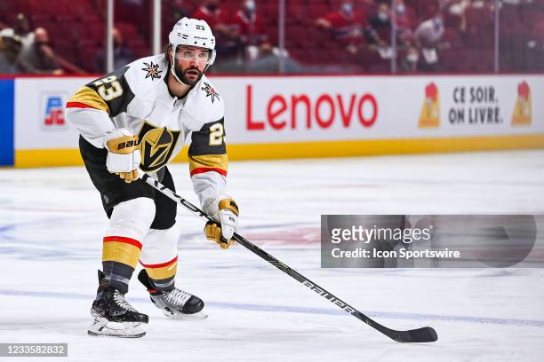 Las Vegas Golden Knights defenceman Alec Martinez tracks the play during the NHL Stanley Cup Playoffs Semifinals game 4 between the Las Vegas Golden...