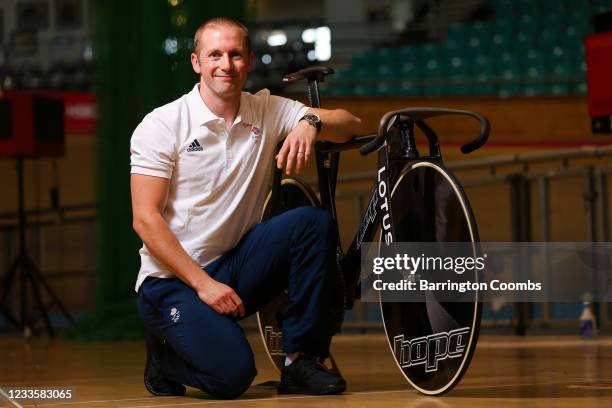 Jason Kenny of Great Britain poses for a photo to mark the official announcement of the cycling team selected to Team GB for the Tokyo 2020 Olympic...