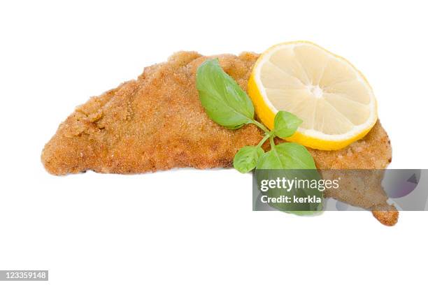 wiener schnitzel - schnitzel stockfoto's en -beelden