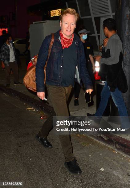 Conan O'Brien is seen on June 21, 2021 in Los Angeles, California.