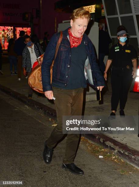 Conan O'Brien is seen on June 21, 2021 in Los Angeles, California.