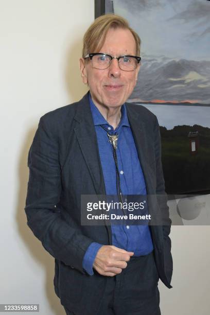Timothy Spall attends a private view of Timothy Spall's first major solo exhibition "Out Of The Storm" at the Pontone Gallery on June 22, 2021 in...