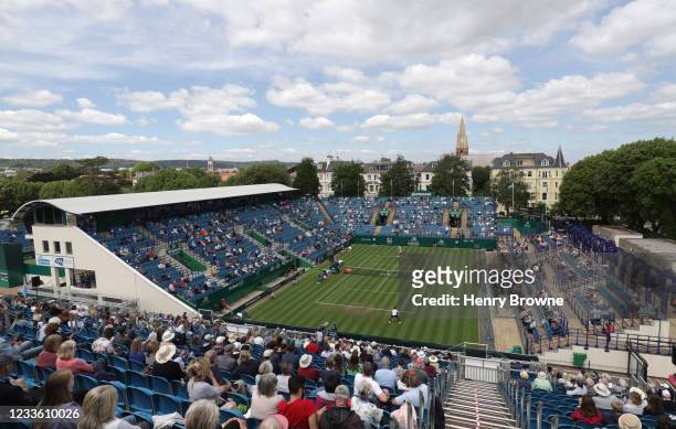 General view of centre court during day 5 of the Viking International Eastbourne at Devonshire Park on June 23, 2021 in Eastbourne, England.