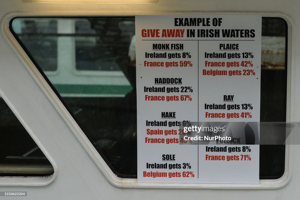Fishermen Protest In Dublin Over Fishing Quotas