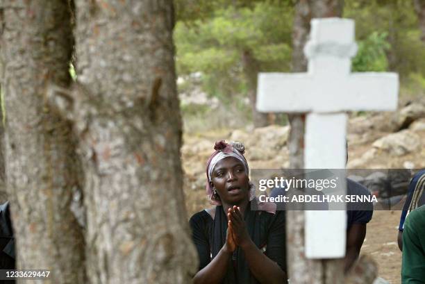 Patience Bailflue, from Cameroon, the only woman among the sub-Saharan clandestines hiding out on Mont Gourougu, near the Spanish port city of...