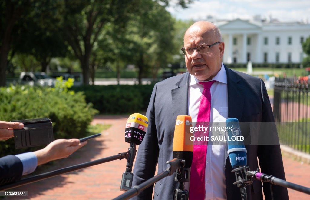 Peter Altmeyer German Minister of the Economy and Energy Peter Altmaier speaks to ...
