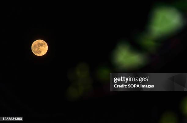 Full moon, known as the Strawberry Super-moon rises over the city of Srinagar. The Strawberry Super-moon is the last of this years super moons, where...