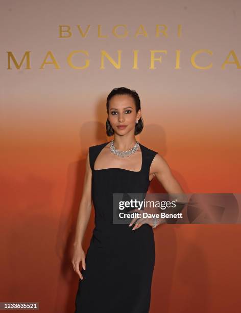 Francesca Hayward attends the Bvlgari Magnifica Gala dinner at Spencer House on June 24, 2021 in London, England.