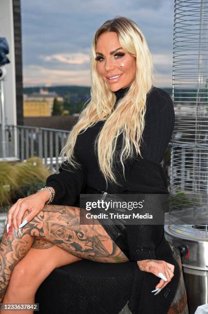 Gina-Lisa Lohfink during the Love is Love charity event hosted by Chany Dakota at Adlib Club on June 24, 2021 in Frankfurt am Main, Germany.