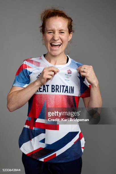 Portrait of Sarah Jones, a member of the Great Britain Olympic Hockey team, during the Tokyo 2020 Team GB Kitting Out at NEC Arena on June 20, 2021...