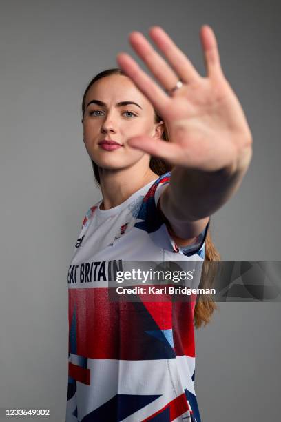 June 14: A portrait of Lois Toulson, a member of the Great Britain Olympic Diving team, during the Tokyo 2020 Team GB Kitting Out at NEC Arena on...