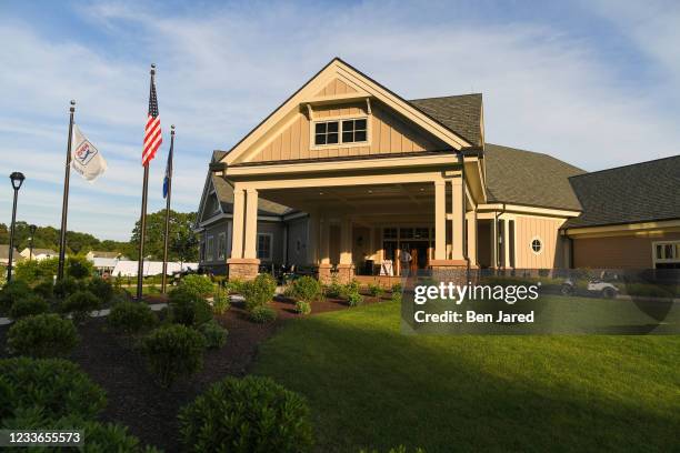 The clubhouse is seen during the second round of the Travelers Championship at TPC River Highlands on June 25, 2021 in Cromwell, Connecticut.