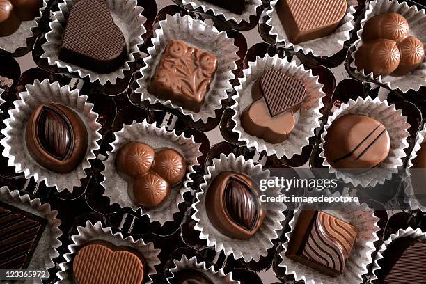 fancy chocolates - chocolate truffle bildbanksfoton och bilder