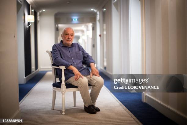 French actor and president of the jury Francois Berleand poses on the sidelines of the 7th edition of the Cinema and film music festival in La Baule,...