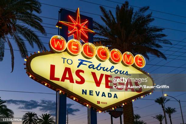 General views of the Las Vegas Sign on June 26, 2021 in Las Vegas, Nevada.