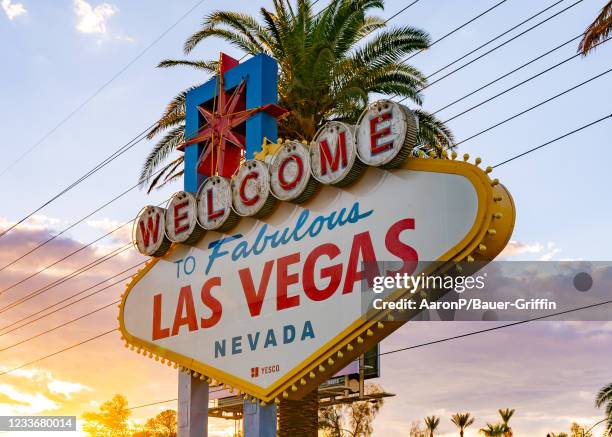 General views of the Las Vegas Sign on June 26, 2021 in Las Vegas, Nevada.