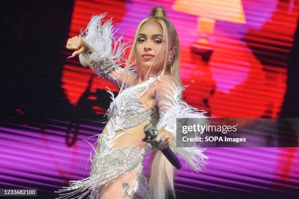 Singer Alba Farelo aka Bad Gyal performs live on stage. Alba Farelo, better known by her stage name Bad Gyal, is a 24-year-old Spanish singer, DJ and...