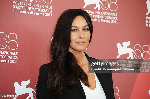 Actress Monica Bellucci attends the "Un ete brulant" Photocall during the 68th Venice International Film Festival at Palazzo del Casino on September...