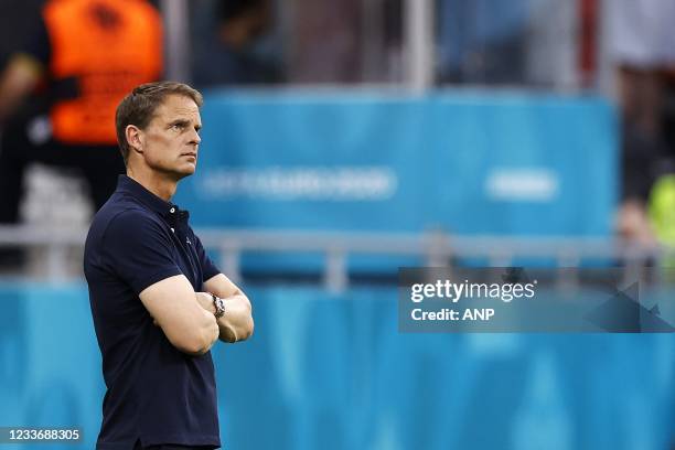 Holland coach Frank de Boer during the UEFA EURO 2020 game between the Netherlands and the Czech Republic at the Puskas Arena on June 27, 2021 in...