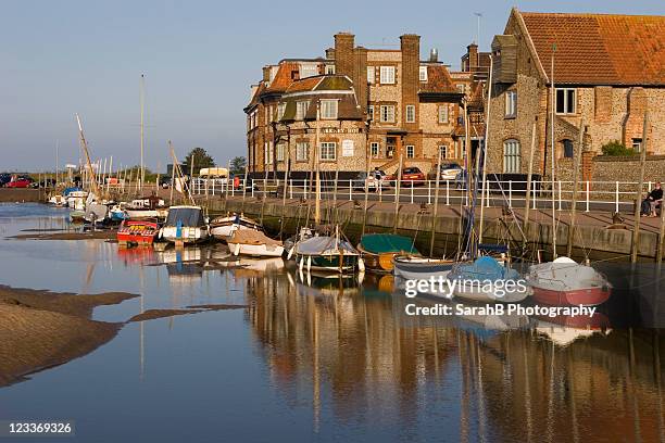 blakeney harbourside - norfolk england stock pictures, royalty-free photos & images