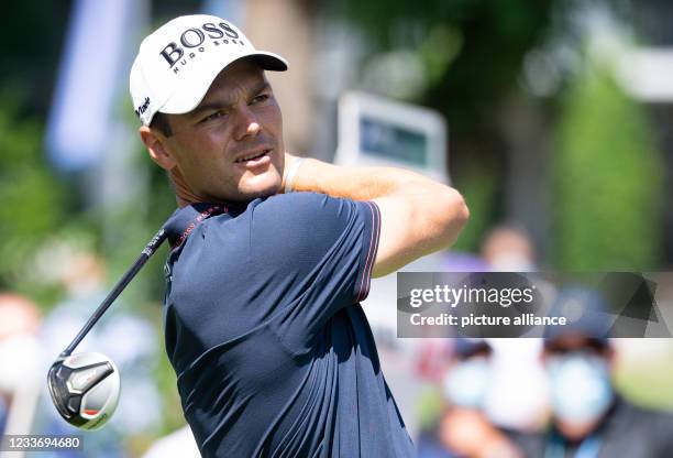 June 2021, Bavaria, Moosinning: Golf: European Tour - International Open, Singles, Men, 4th Round. Martin Kaymer from Germany in action. Photo: Sven...