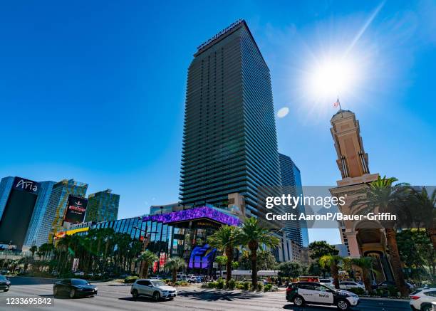 General views of The Cosmopolitan of Las Vegas hotel and casino on June 27, 2021 in Las Vegas, Nevada.