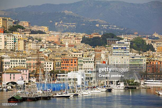 gênova vista. - genoa italy - fotografias e filmes do acervo